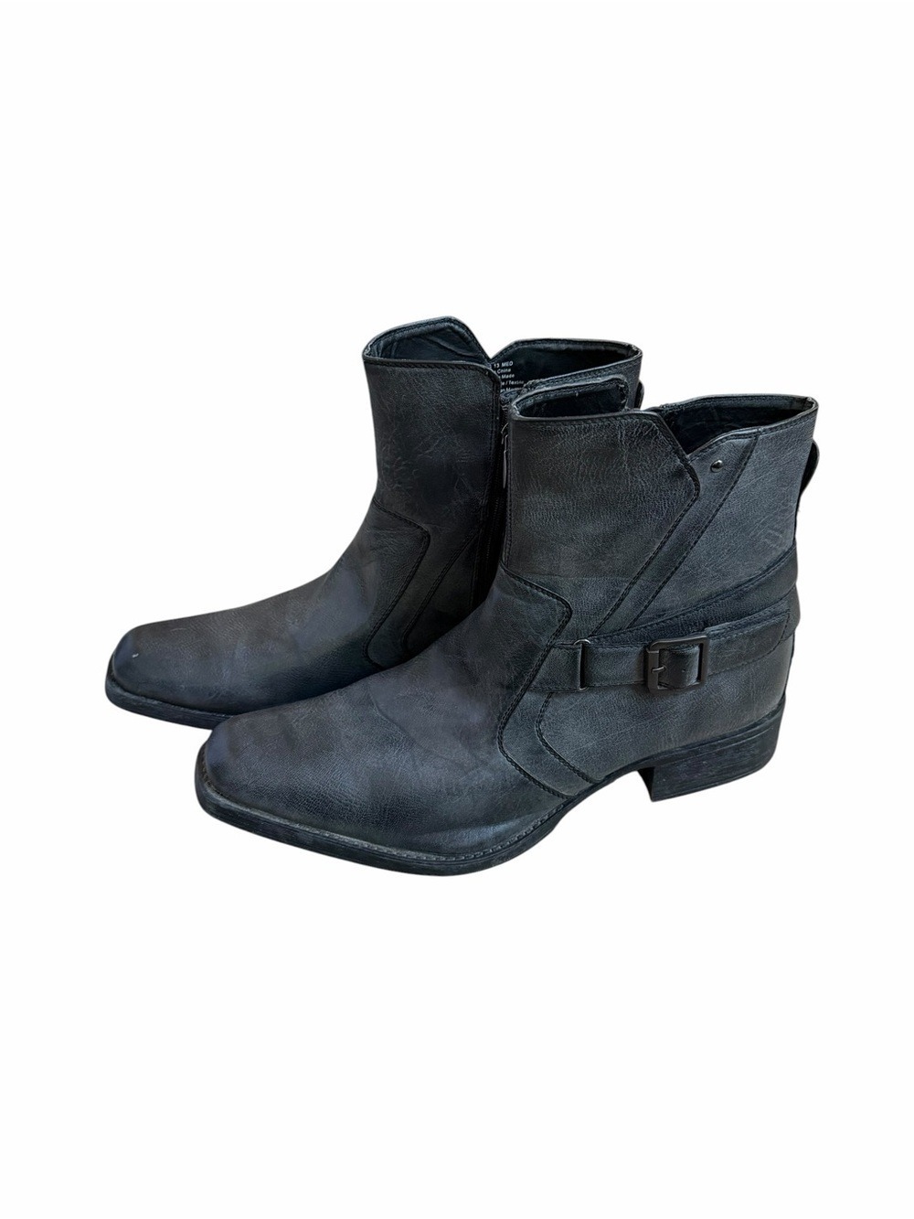 Rock & Republic Men’s Harness Square Toe Faux Leather Harness  Boots Size 13 EUC - Picture 2 of 10
